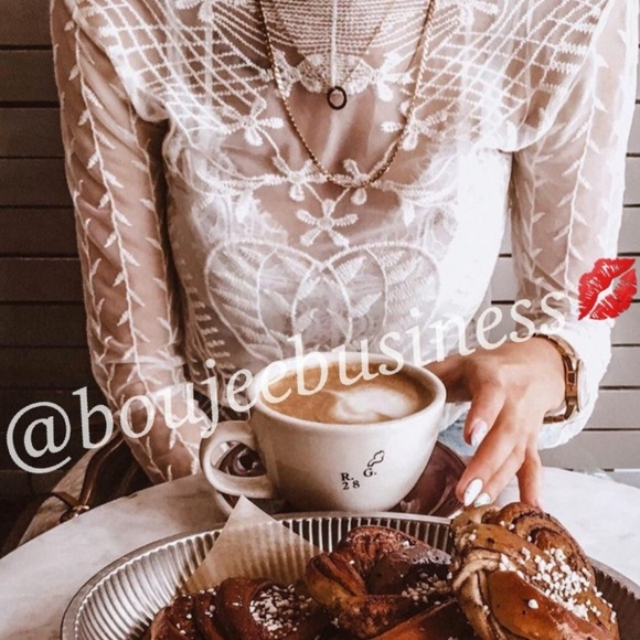 ZARA Semi-Sheer Embroidered Top - Picture 4 of 8